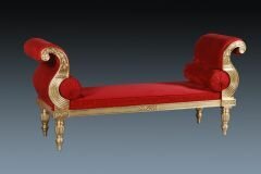 C8 Regency Three Seat Chaise in Gold Leaf