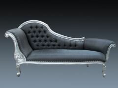 DCSC2112 Designer Chaise Longue in Silver