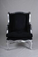 DCSC30-Panache Silver and Black Wingchair