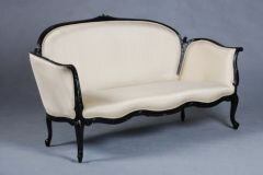 DCSC65-Winged Sofa with in black Ebony finish