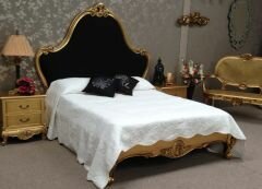 GLD-04-01 Upholstered Gold Louis Bed