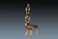 Gold Scroll Cross back Chair