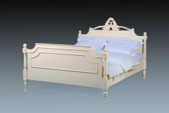 IV01-07 Panel Bed with Ivory Finish
