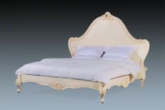 IV01-08 Louis Bed with Ivory Finish 