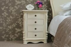 IV02-07 Classic Bedside Table With Marble Top