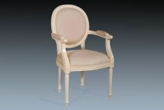 IV06-01 Bedroom Chair Upholstered In Beige Linen