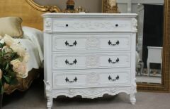 Lpw01-01 French Carved Flower Chest Of Drawers