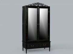 Regence Armoire With Drawer In Noir