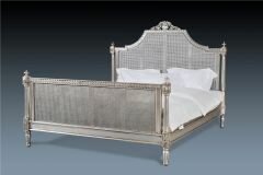 SG01-01 Regence Rattan Bed with Muted Silver Finish