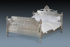 SG01-02 St Tropez Panel Bed with Muted Silver Finish