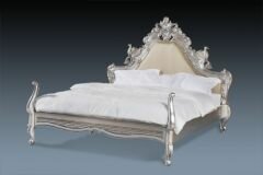 SG01-06 Josephine Upholstered Bed In Muted Silver Finish