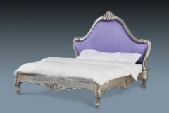SG01-09 Louis Bed With Muted Silver Leaf