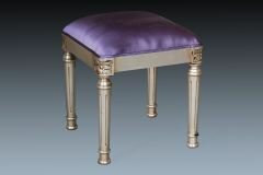 SG06-02 Regence Dressing Table Stool In Muted Silver Finish