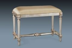 SG06-03 Regence Dressing Table Stool With Muted Silver Finish