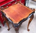 E2 Highly Carved Side Table With Inlay (Rich Milano Finish) 