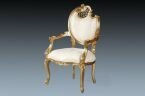 Baroque Harp armchair Cream Fabric (R)