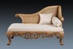 Carved Rattan Sofa in a Warm Finish (As Seen in Period Ideas )
