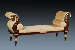 C67 Regency Three Seat Chaise in Walnut Finish