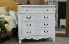 Lpw01-01 French Carved Flower Chest Of Drawers