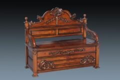 C38 Flower Bench In Mahogany Milano Finish