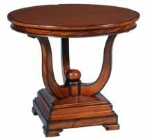 B24 Card Table / Small dining table with subtle carving 