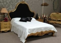 GLD-04-01 Upholstered Gold Louis Bed