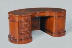 MHPD-001 Kidney Shaped Desk With Glass Cover